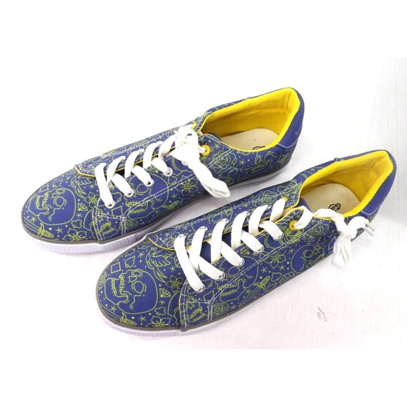 Ed Hardy Star and Skull Print Low Top Sneakers 11.5 New - Picture 2 of 8